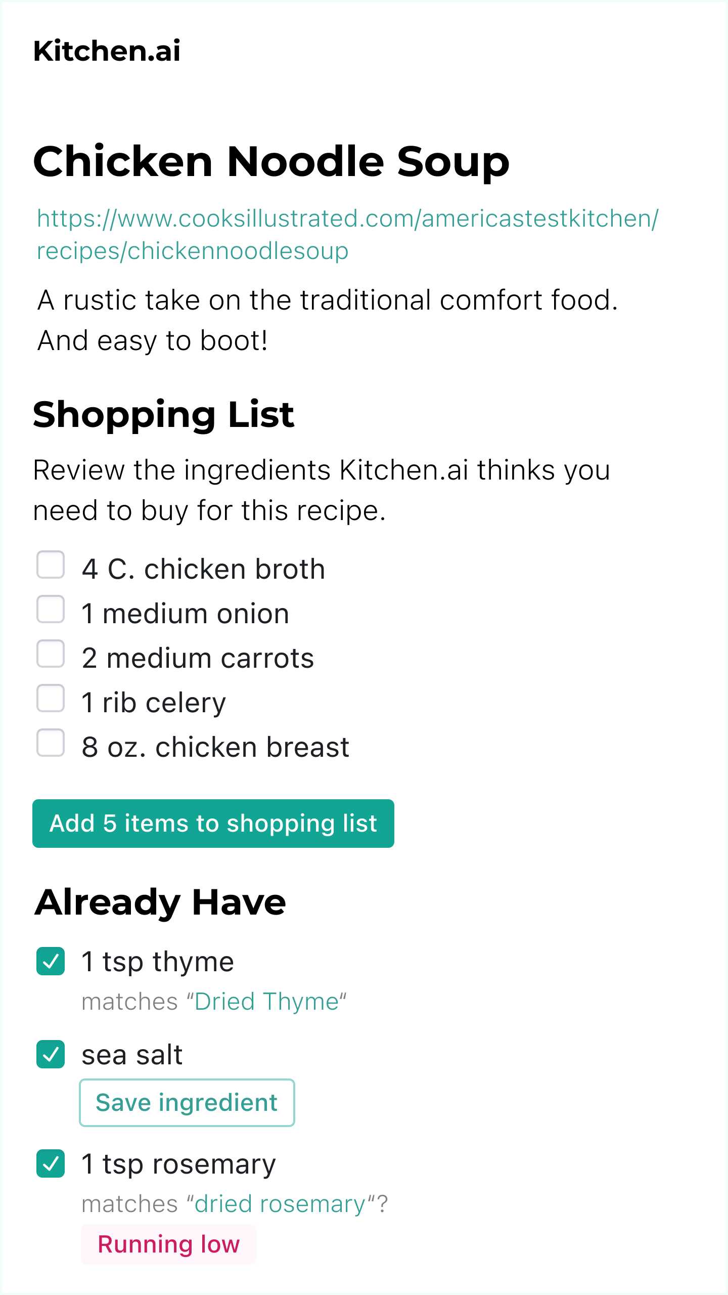 Family Grocery App