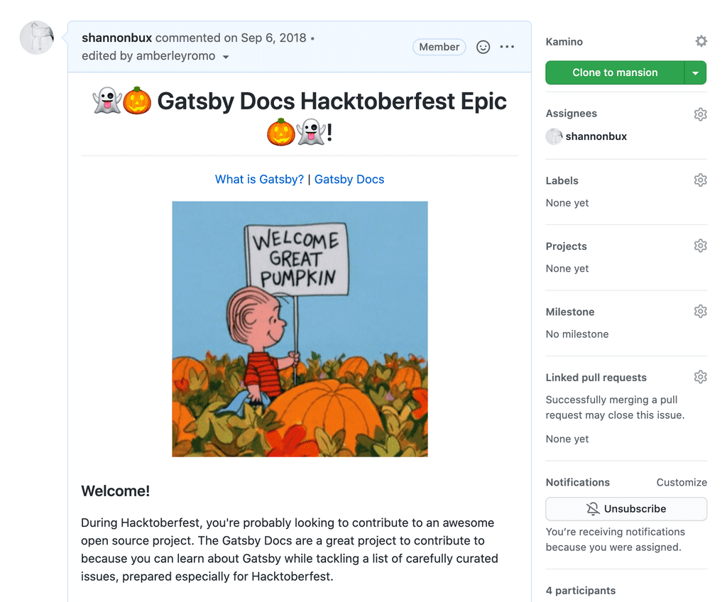 Hacktoberfest landing page