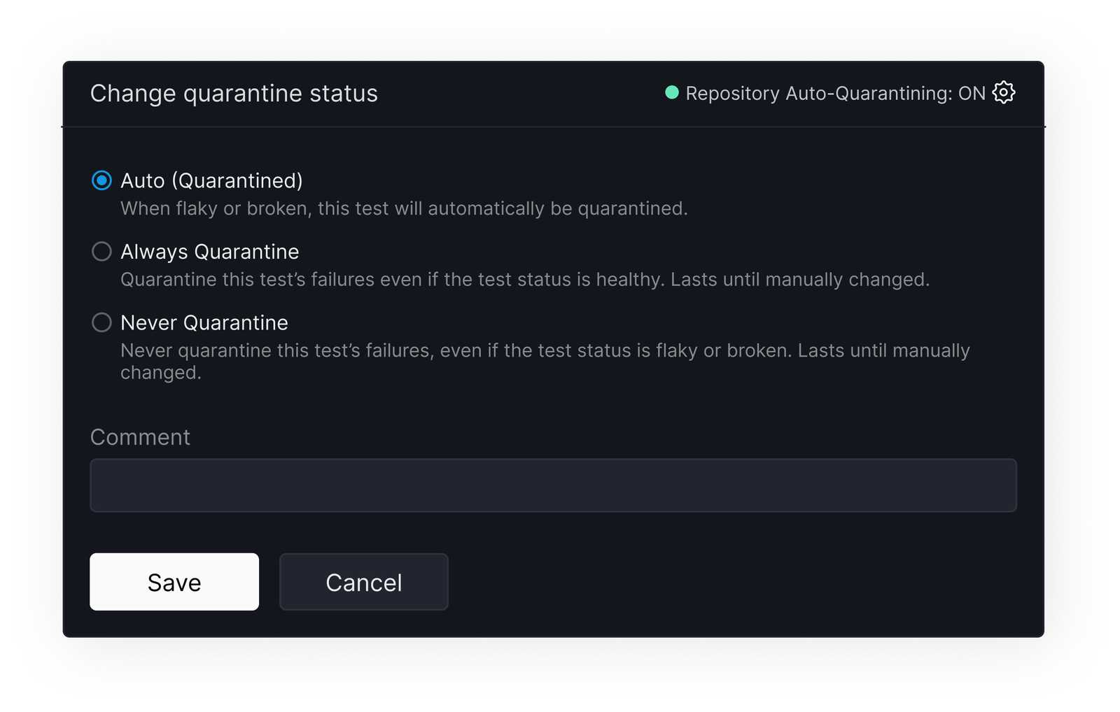 Quarantine Status Model